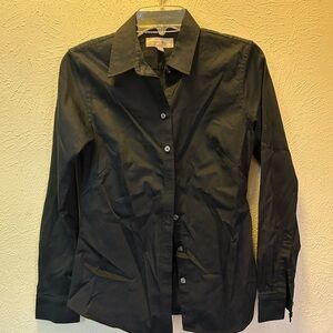 Banana Republic Black Button-Down Shirt